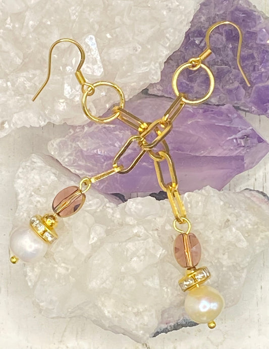 AMETHYST DREAMS THE MOON EARRINGS