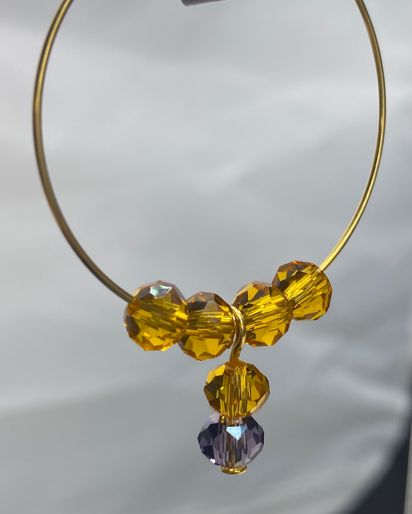 TOPAZ AND AMETHYST HOOP EARRINGS