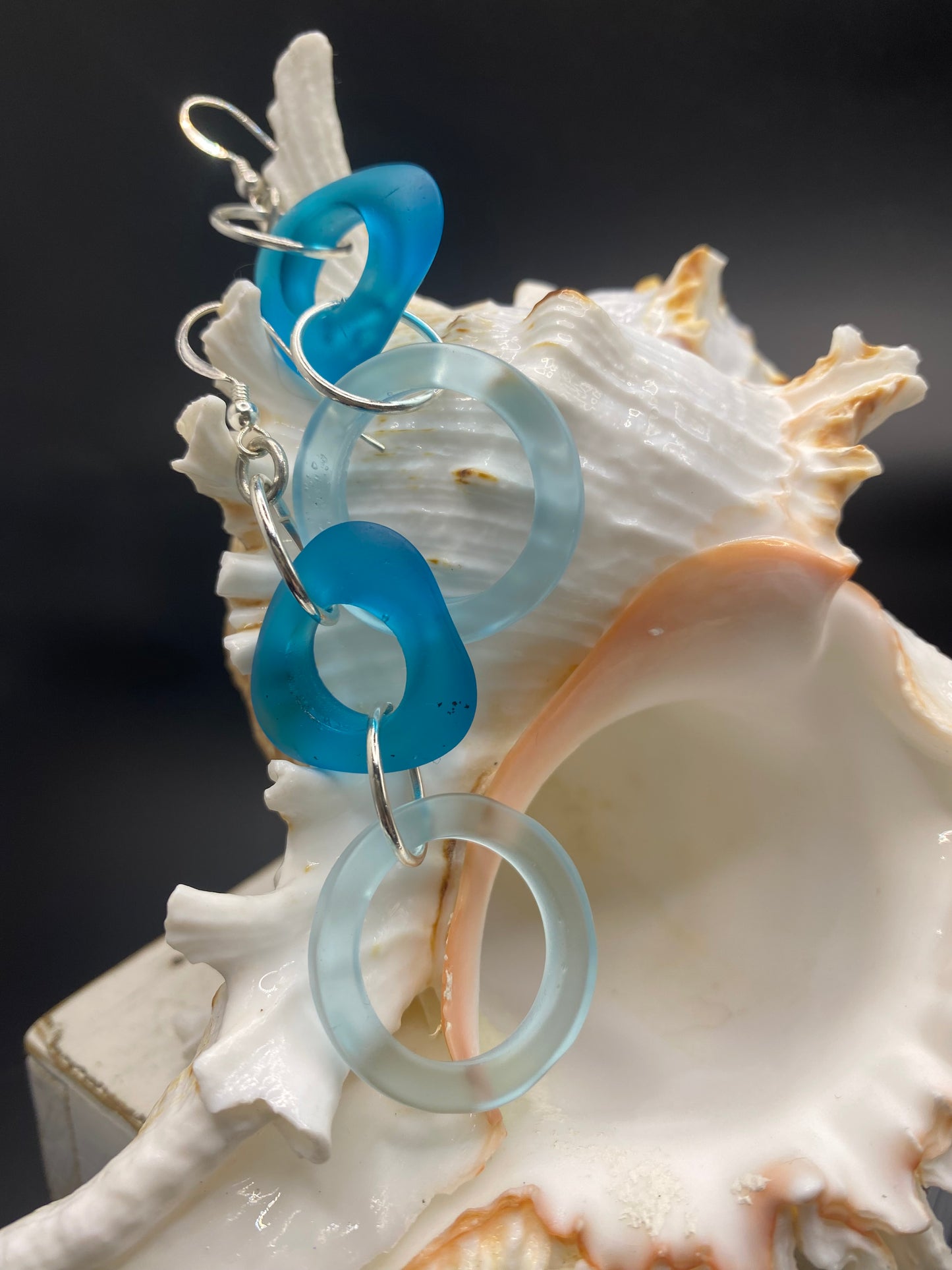 ONEIDA'S BEACH GLASS DANGLING EARRINGS