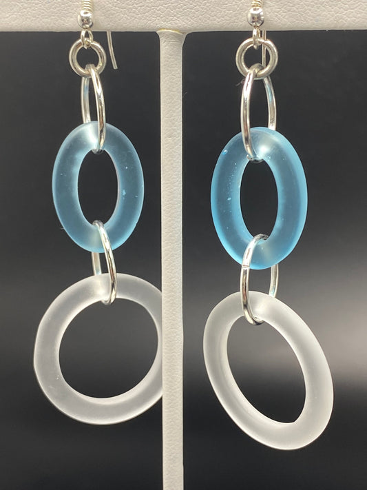 SUMMER HAVEN'S SEA GLASS DANGLING EARRINGS