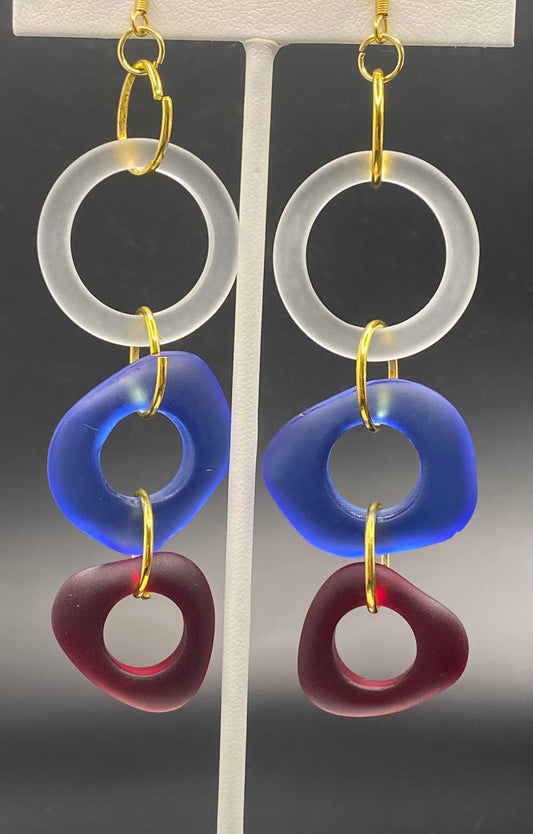 ALLIGATOR POINT'S SEA GLASS DANGLING EARRINGS