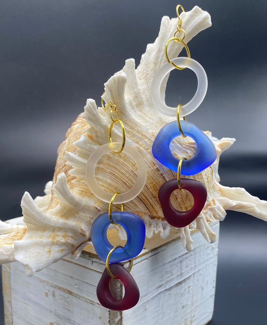 ALLIGATOR POINT'S SEA GLASS DANGLING EARRINGS