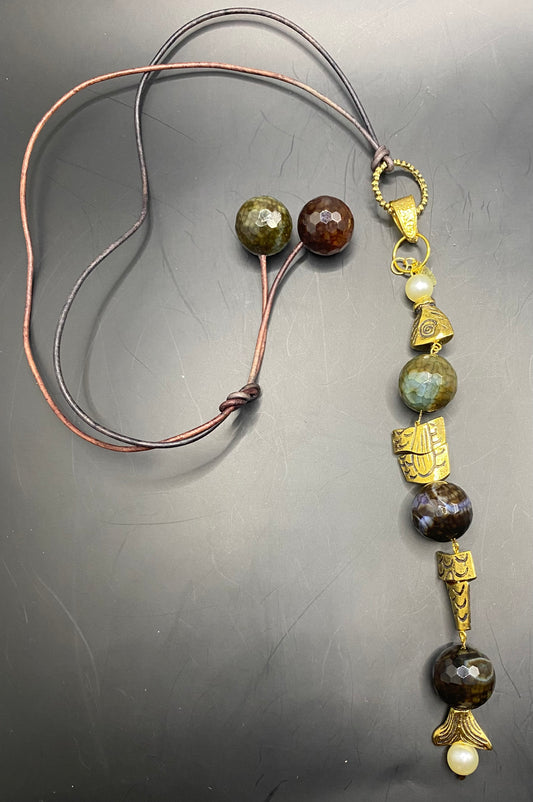 FISHING FOR LOVE: A CHARMS FOR AN EASY LIFE NECKLACE - GOLD