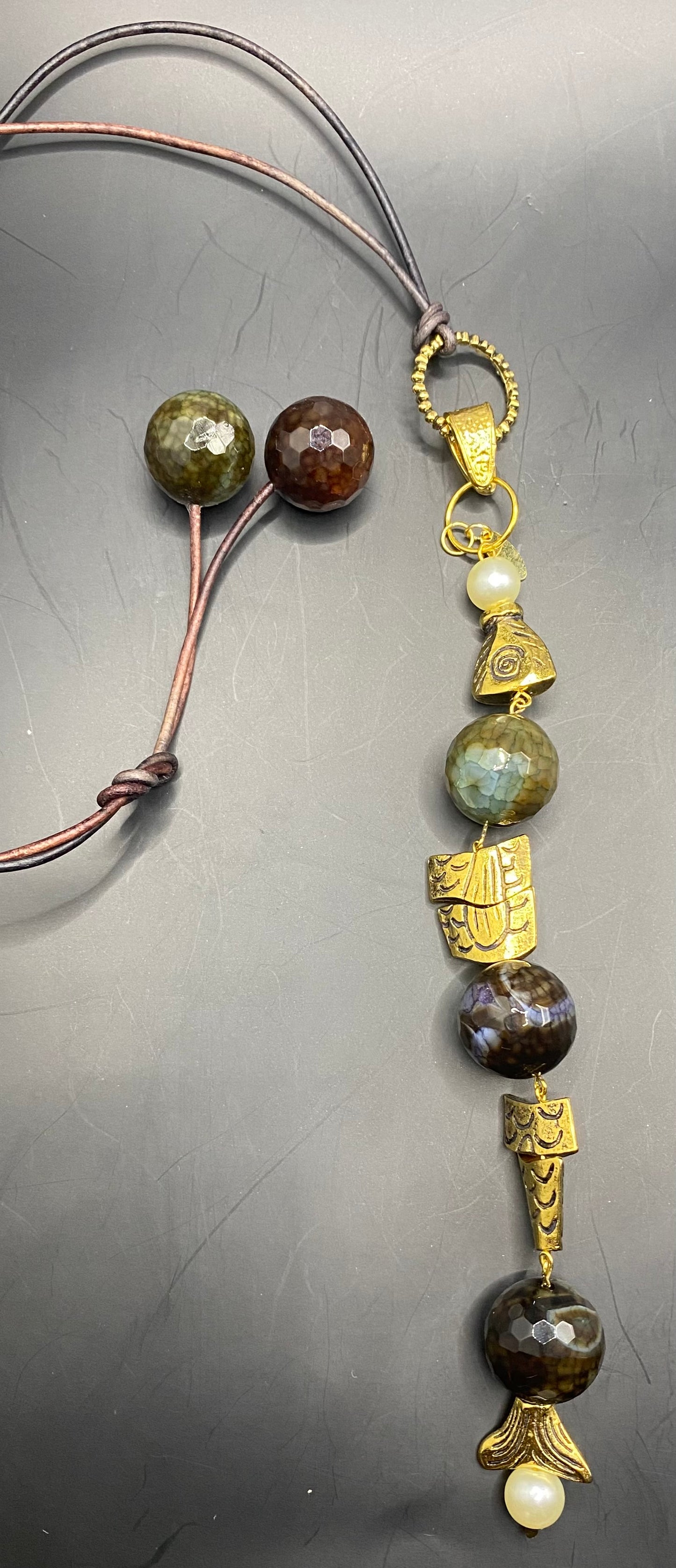 FISHING FOR LOVE: A CHARMS FOR AN EASY LIFE NECKLACE - GOLD