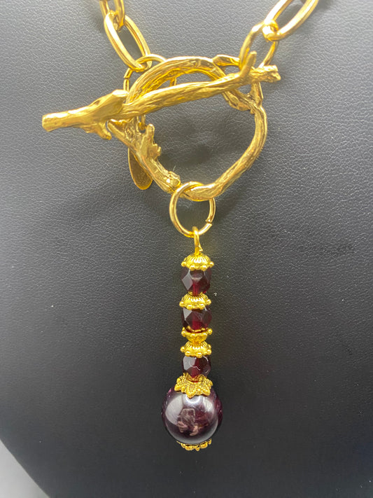 THE GARNET TREE NECKLACE