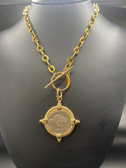BUFFALO NICKEL NECKLACE
