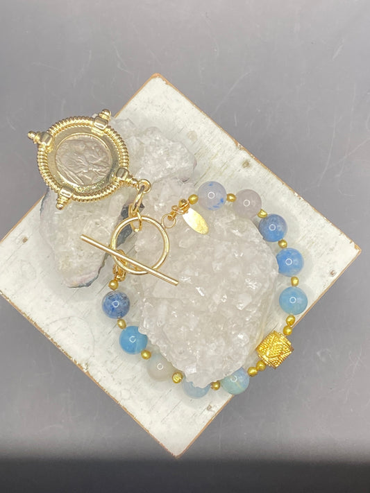 BUFFALO NICKEL AND BIG BLUE SKY BRACELET