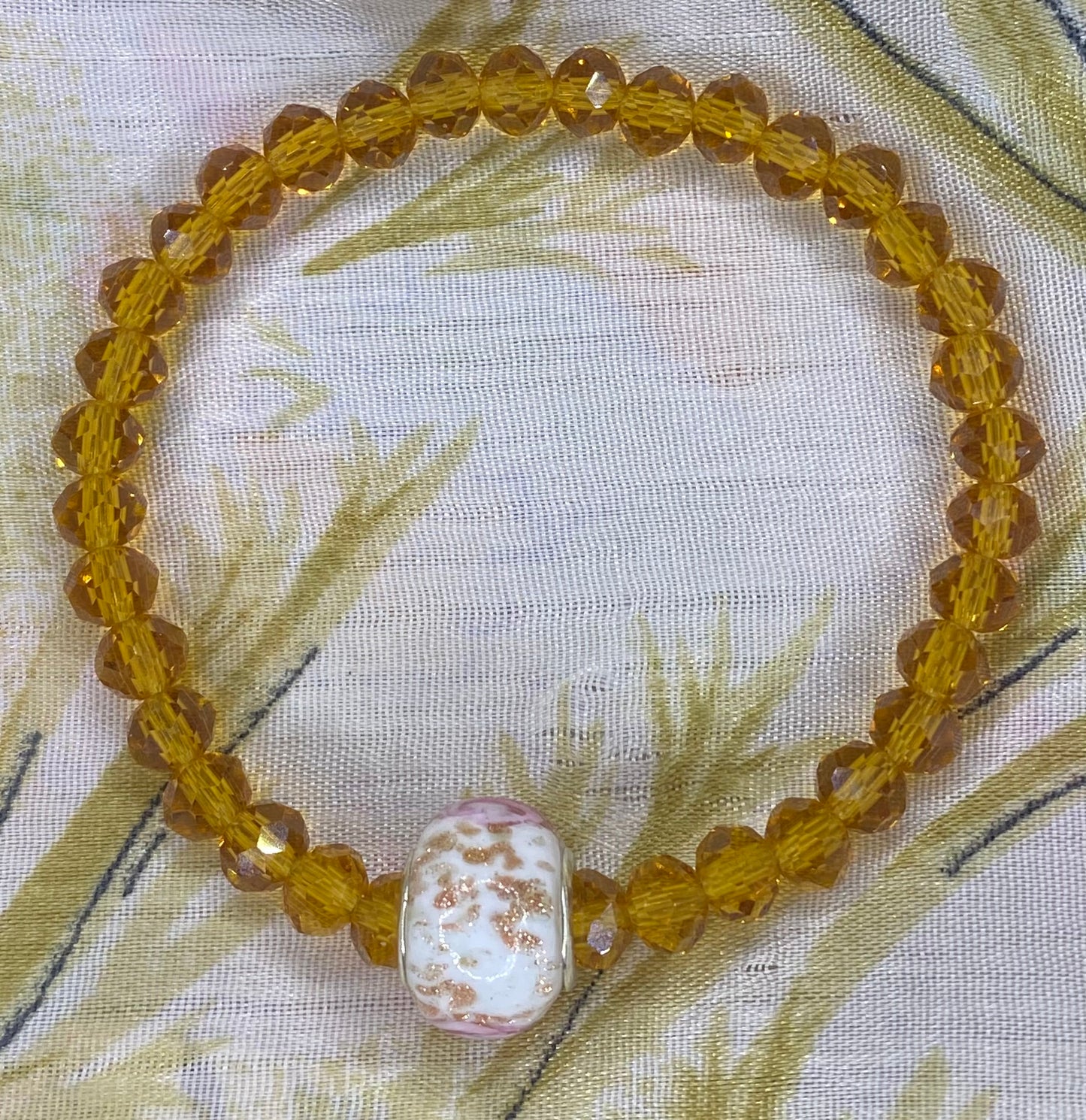 TOPAZ AND A ROSE BRACELET