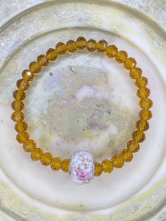 TOPAZ AND A ROSE BRACELET