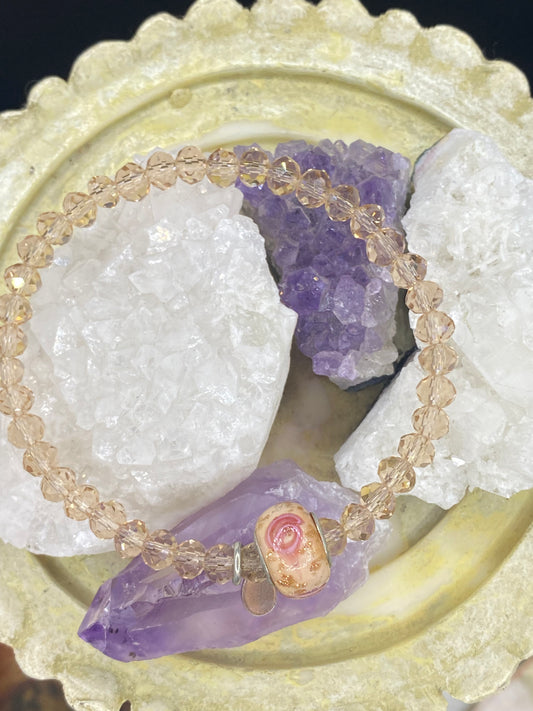 CHAMPAGNE AND ROSES BRACELET