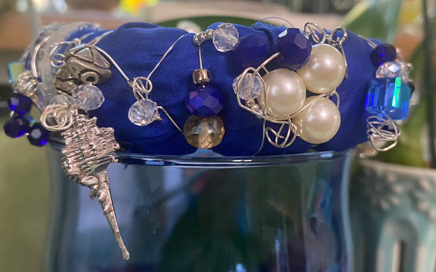 OCEAN BLUE - A SILK ROAD BANGLE - ONE OF A KIND