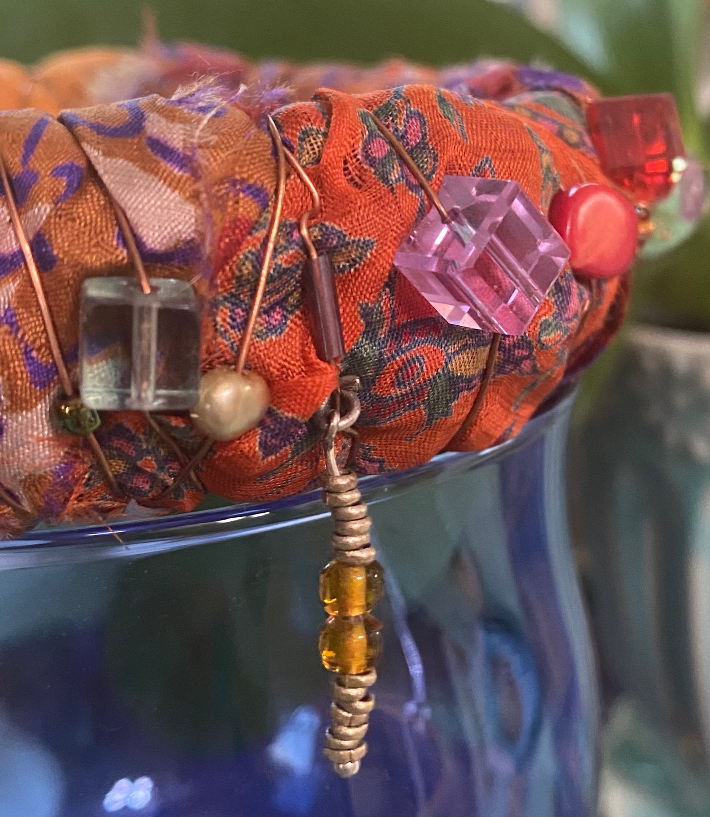 MARIGOLD & CINNAMON SUNRISE- A SILK ROAD BANGLE - ONE OF A KIND