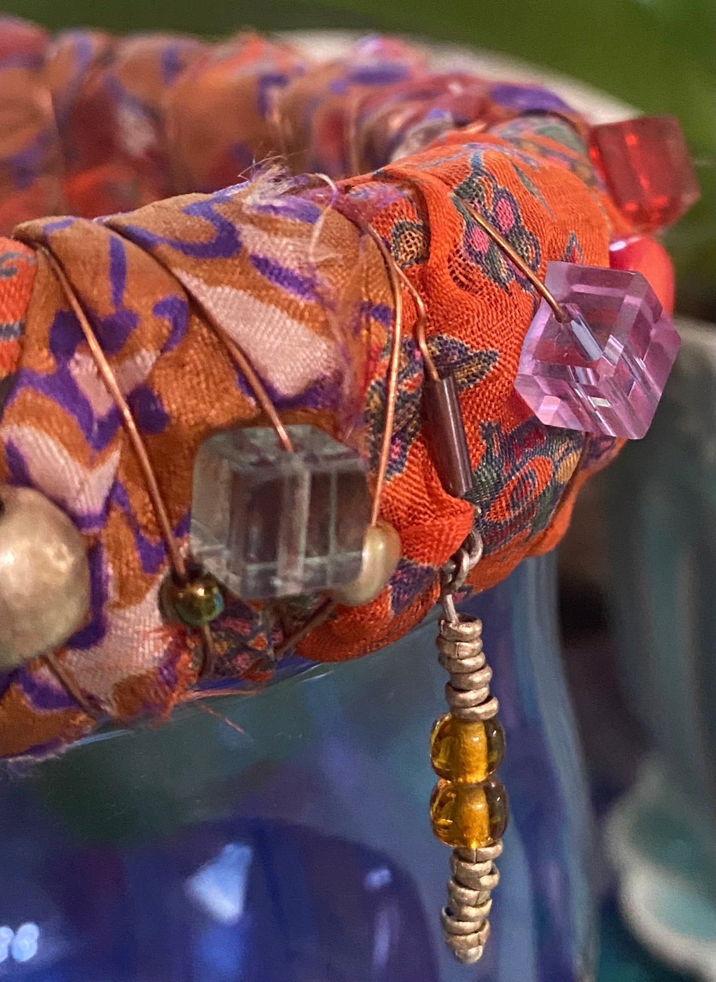 MARIGOLD & CINNAMON SUNRISE- A SILK ROAD BANGLE - ONE OF A KIND