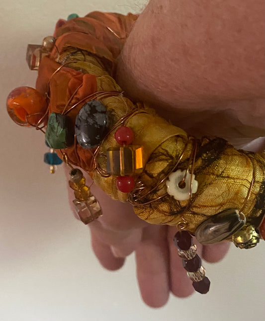 SUNSET IN XANADU - A SILK ROAD BANGLE - ONE OF A KIND