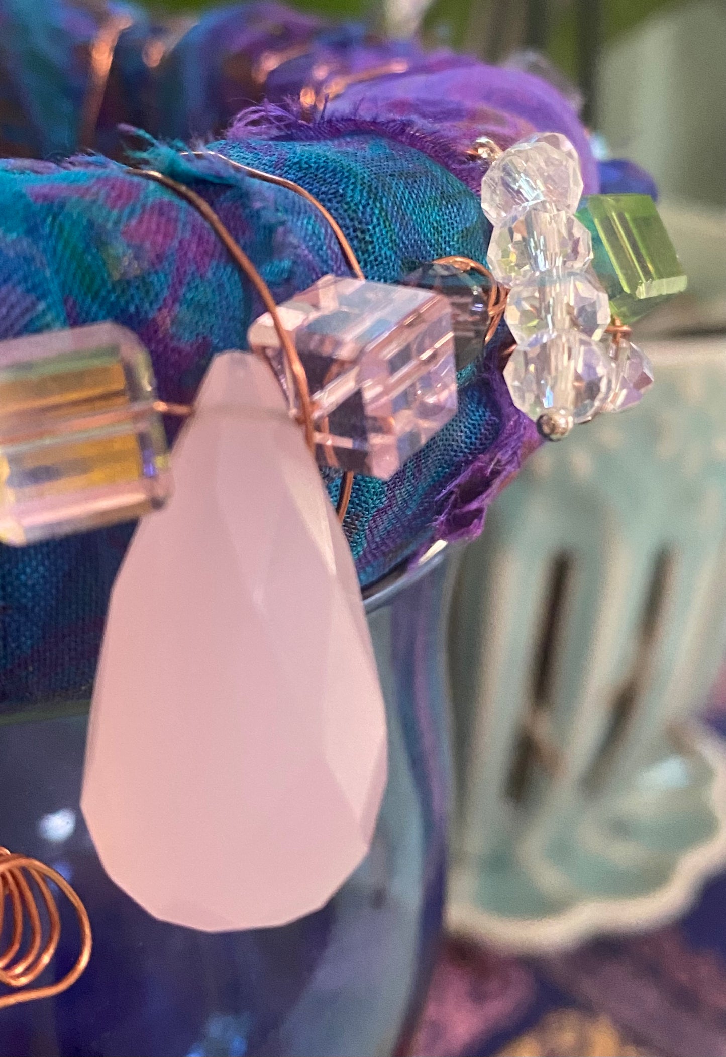 PEACOCK DREAMS - A SILK ROAD BANGLE - ONE OF A KIND