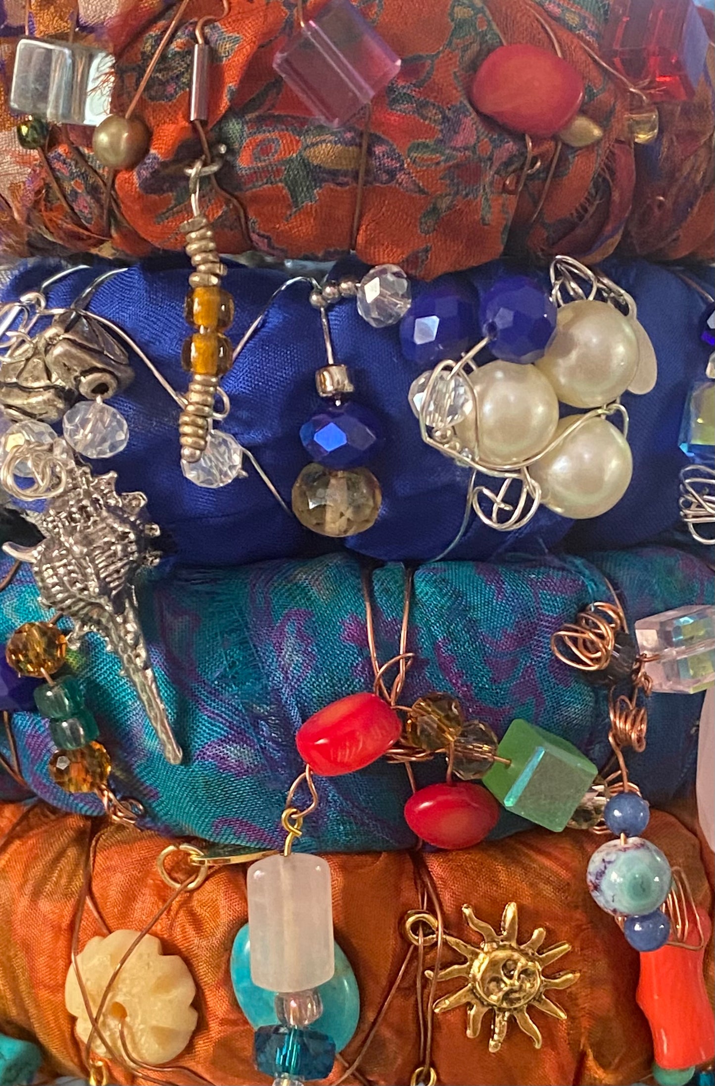 OCEAN BLUE - A SILK ROAD BANGLE - ONE OF A KIND