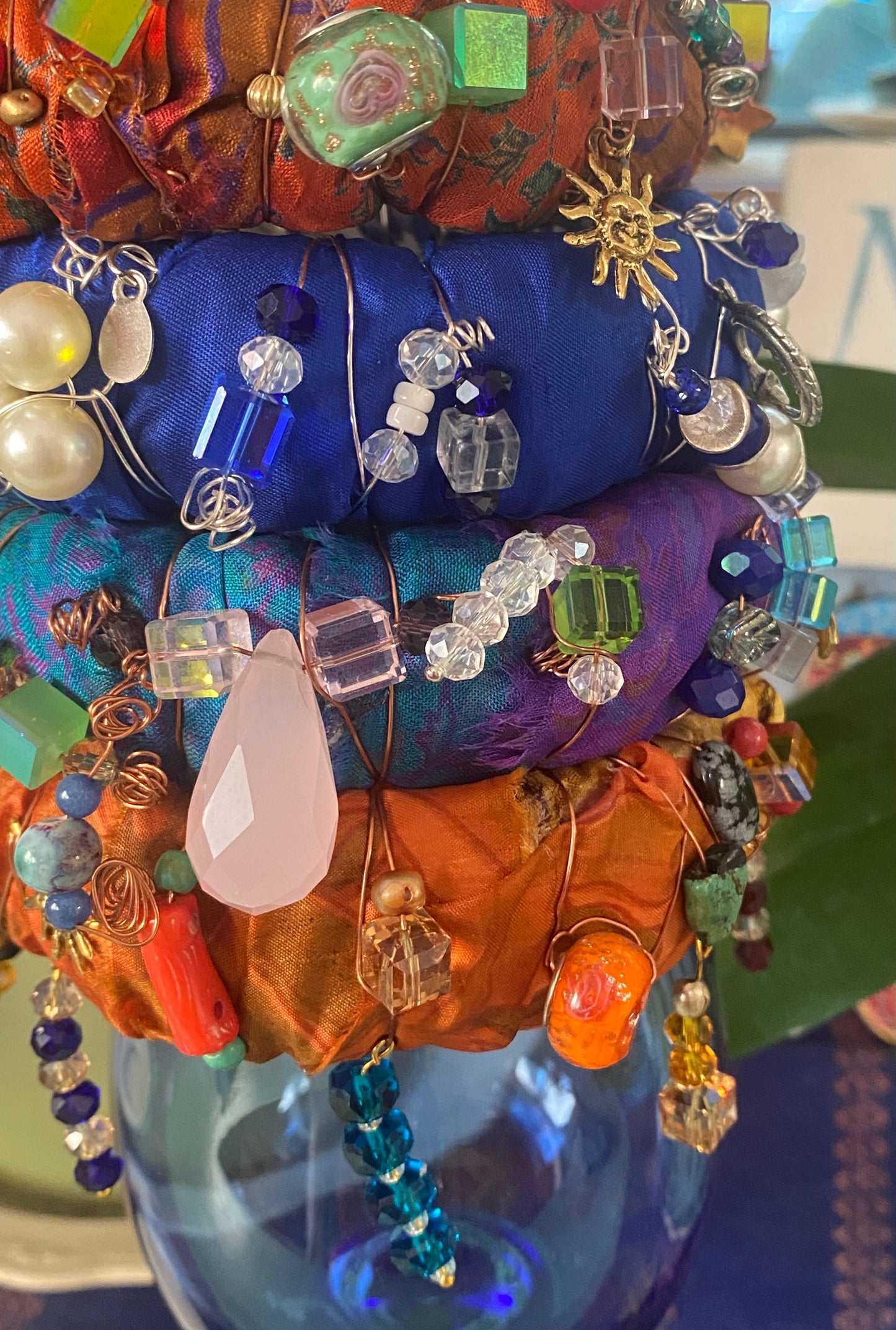 MARIGOLD & CINNAMON SUNRISE- A SILK ROAD BANGLE - ONE OF A KIND