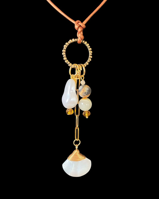 GOLDEN LIGHT--A CHARMS FOR THE EASY LIFE NECKLACE