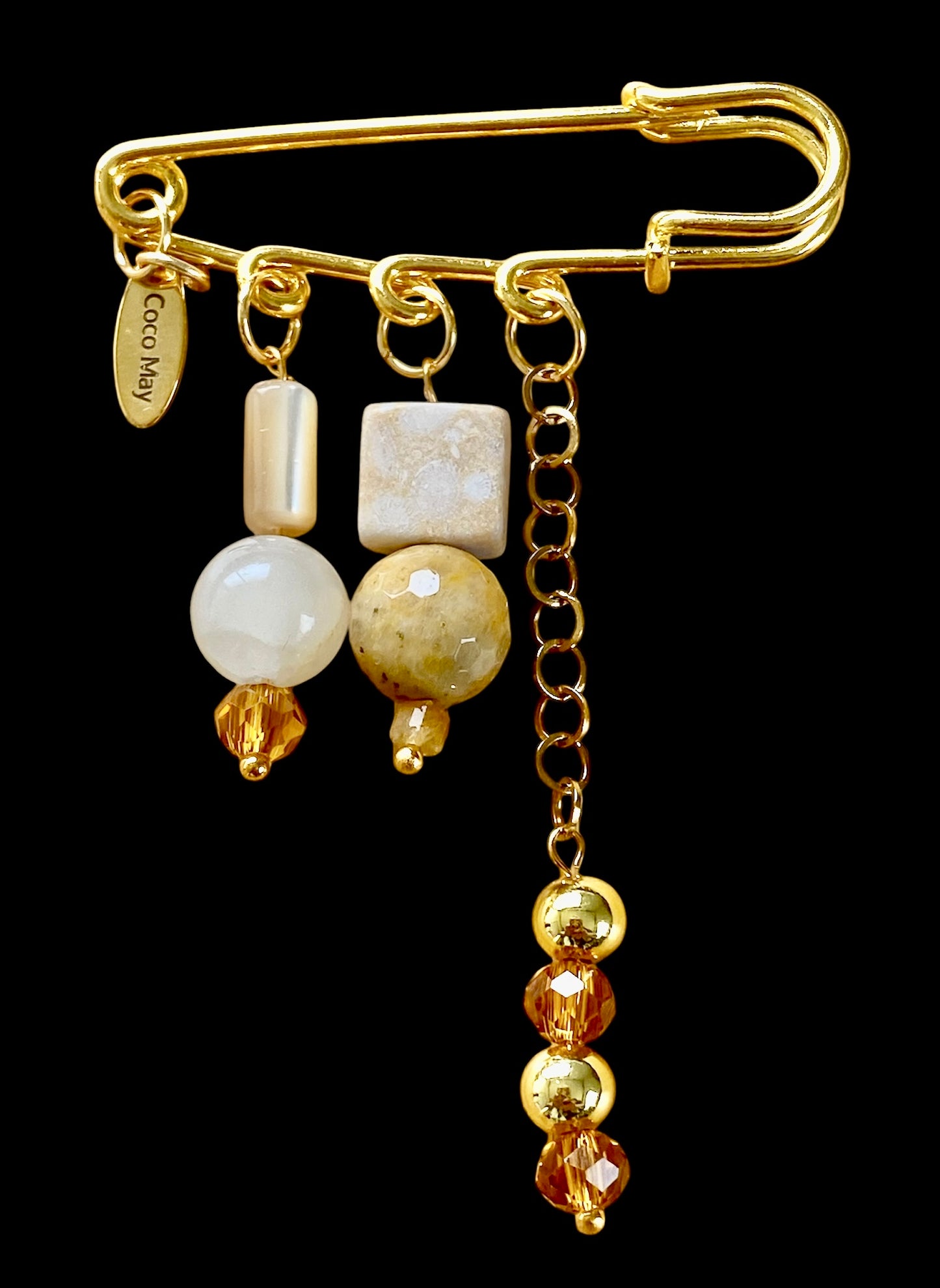 STONE AND STARS BROOCH