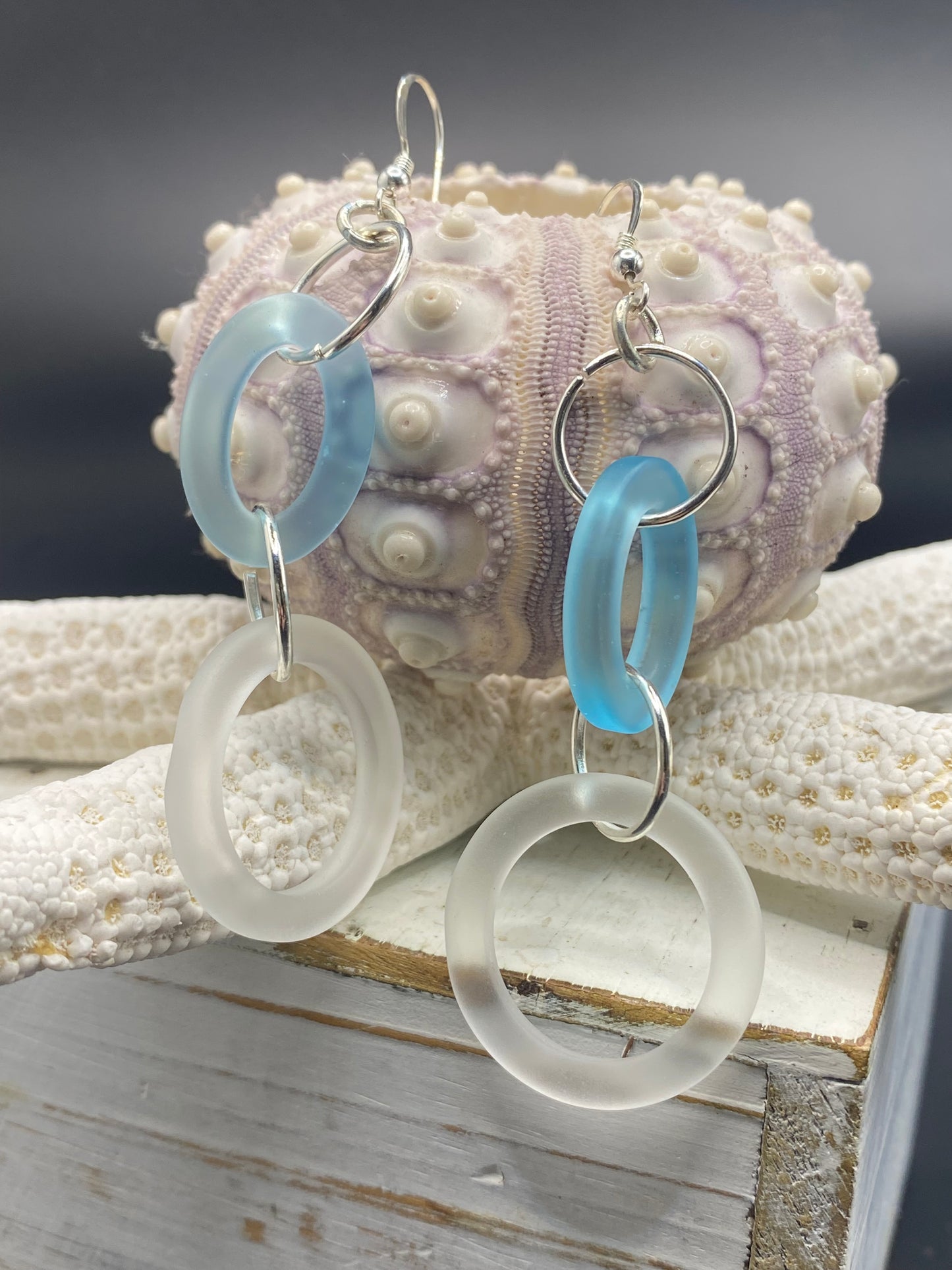 SUMMER HAVEN'S SEA GLASS DANGLING EARRINGS