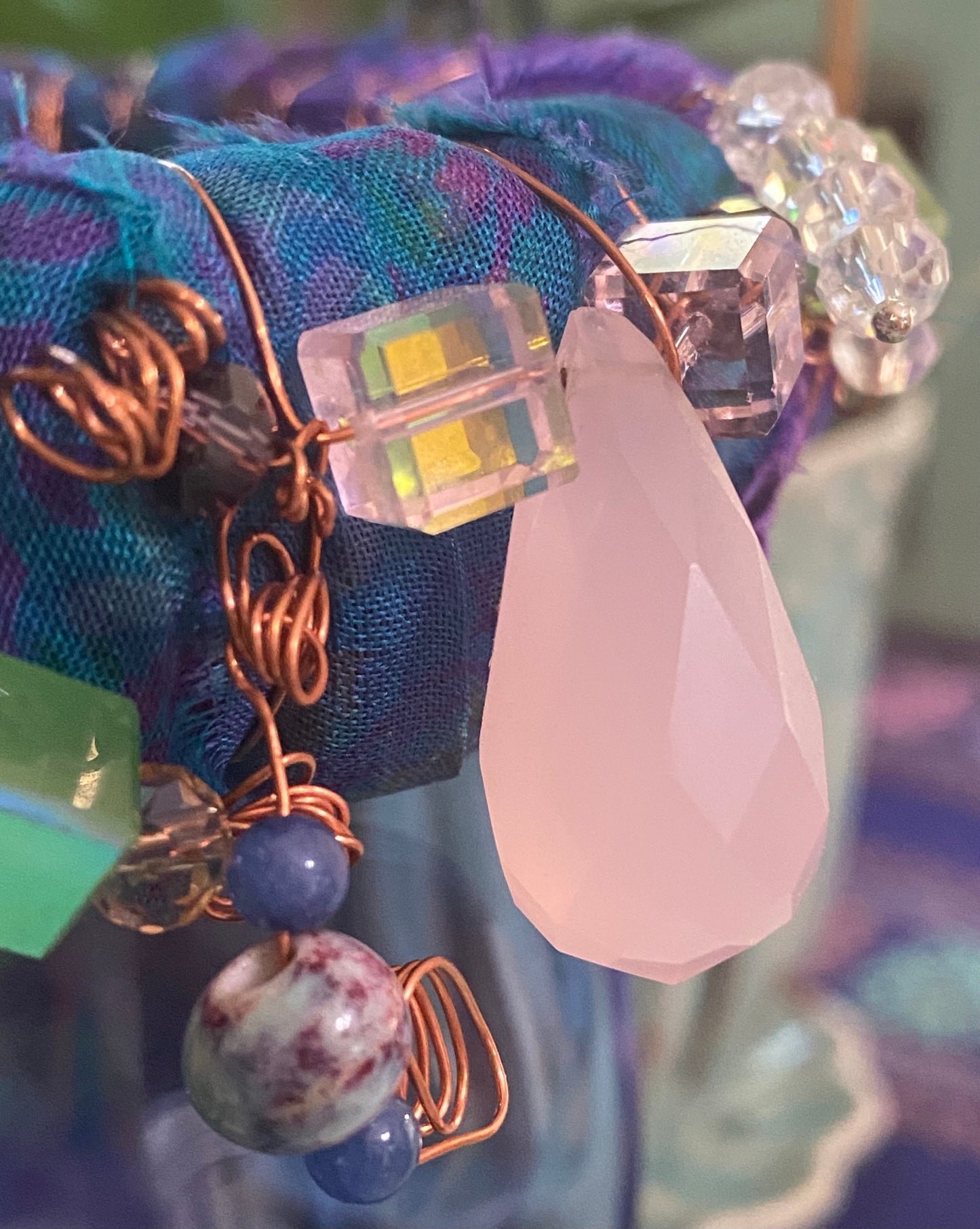 PEACOCK DREAMS - A SILK ROAD BANGLE - ONE OF A KIND