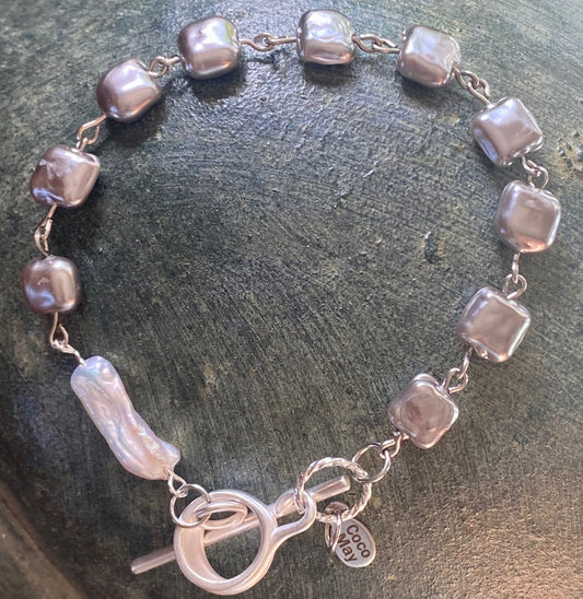 Moonlight on a Star (Silver-Gray) Bracelet