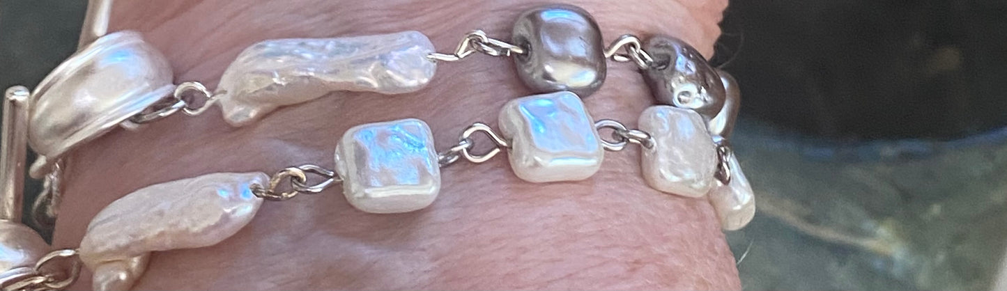 Moonlight on a Star (Silver-Gray) Bracelet