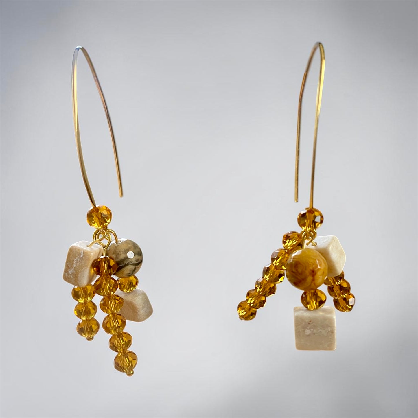 TOPAZ SUN & STONE DROP EARRINGS