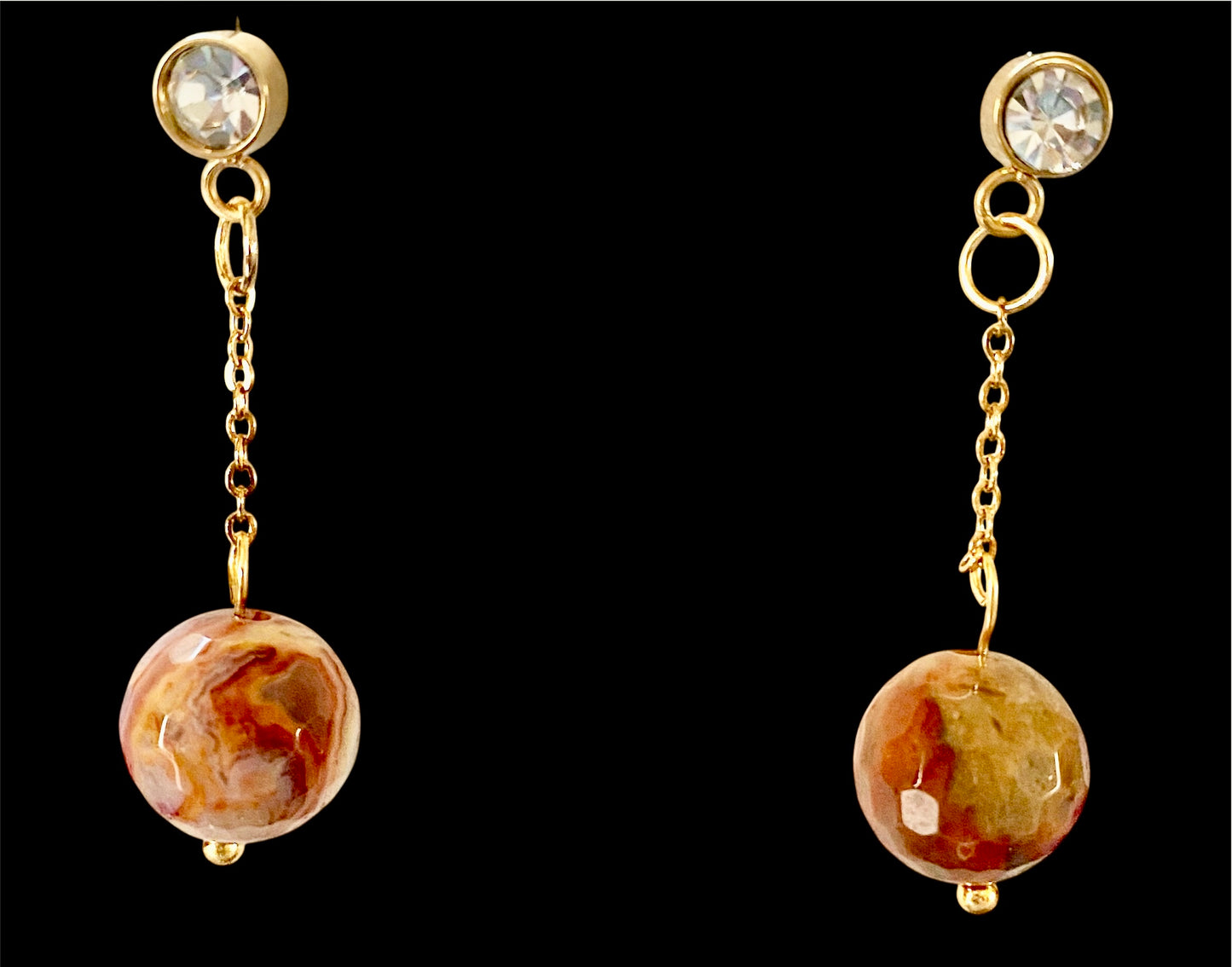 STARS AND AGATE EARRINGS