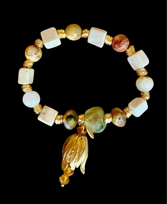 FLOATING LEAF AMID THE STARS BRACELET