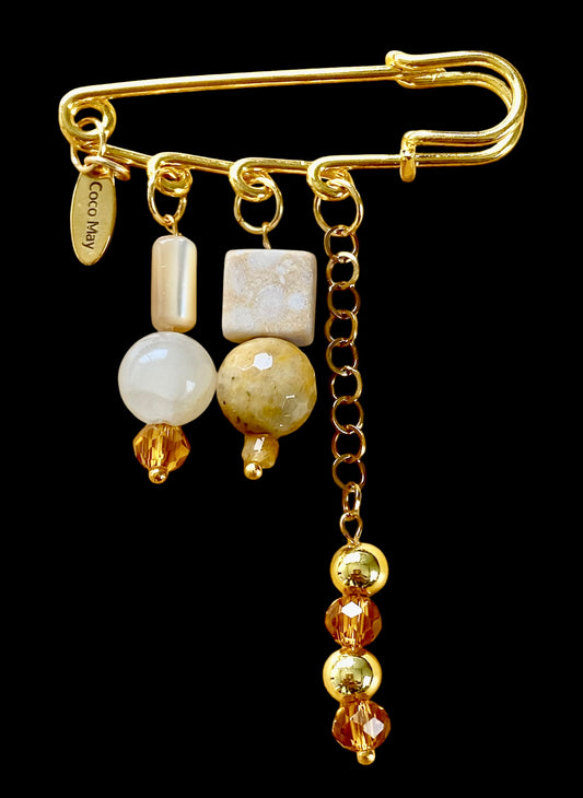 STONE AND STARS BROOCH